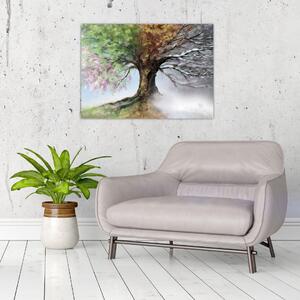 Obraz - Drzewo czterech pór roku (70x50 cm)