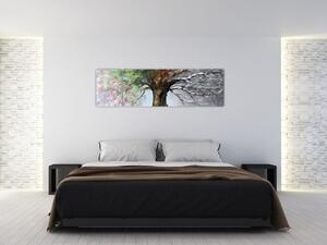 Obraz - Drzewo czterech pór roku (170x50 cm)