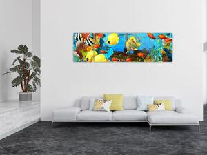 Obraz - Kolorowa rafa koralowa (170x50 cm)