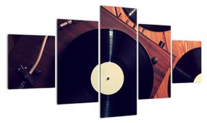 Obraz płyt gramofonowych (125x70 cm)