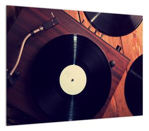 Obraz płyt gramofonowych (70x50 cm)