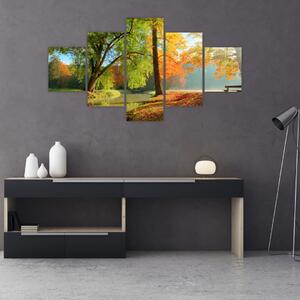 Obraz - Spokojny jesienny krajobraz (125x70 cm)
