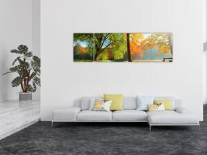 Obraz - Spokojny jesienny krajobraz (170x50 cm)
