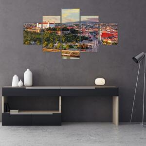 Obraz - Panorama Bratysławy, Słowacja (125x70 cm)