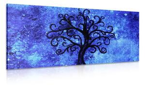 Obraz drzewo życia na niebieskim tle