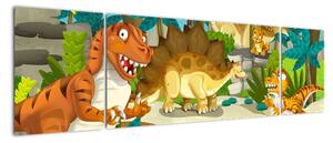 Obraz - Dinozaury (170x50 cm)