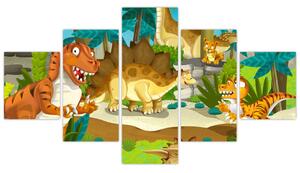 Obraz - Dinozaury (125x70 cm)