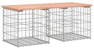 Ławka ogrodowa z gabionem, 103x44x42 cm, lite drewno daglezjowe