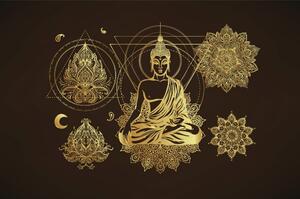 Tapeta złoty Budda
