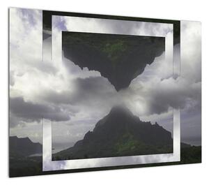 Obraz - Góry na Islandii, geometryczny kolaż (70x50 cm)