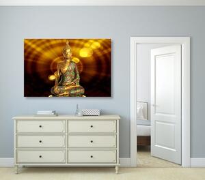 Obraz posąg Buddy z abstrakcyjnym tłem