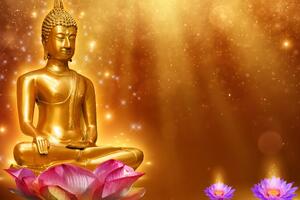Obraz złoty Budda