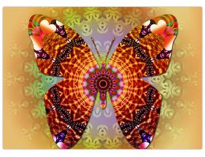 Obraz - Etno motyl (70x50 cm)