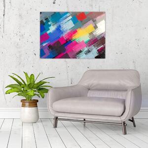 Obraz - Kolorowe pociągnięcia pędzlem (70x50 cm)