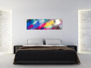 Obraz - Kolorowe pociągnięcia pędzlem (170x50 cm)