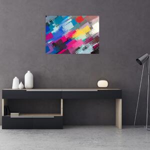 Obraz - Kolorowe pociągnięcia pędzlem (70x50 cm)