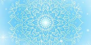 Obraz niebieski kwiat Mandali