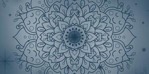 Obraz ciemnoniebieski kwiat Mandali