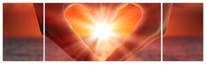 Obraz - Słońce w sercu (170x50 cm)