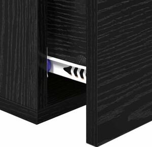 Szafka nocna czarny dÄ b 35 x 35 x 20 cm materiaÅ drewnopochodny