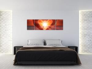 Obraz - Słońce w sercu (170x50 cm)