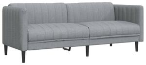 Sofa trzyosobowa, jasnoszara, tkanina