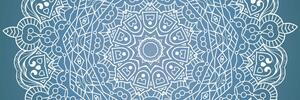 Obraz Mandala medytacyjna na niebieskim tle
