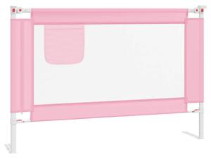 Barierka do łóżeczka dziecięcego, różowa, 100x25 cm, tkanina