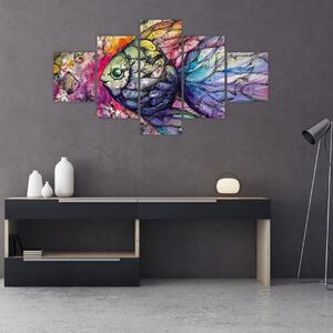 Obraz - Kolorowa rybka (125x70 cm)