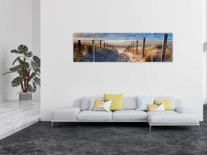 Obraz - Droga na plażę Morza Północnego, Holandia (170x50 cm)