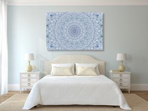 Obraz szczegółowa dekoracyjna Mandala w kolorze niebieskim