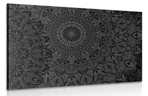 Obraz stylowa Mandala w wersji czarno-białej