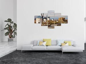 Obraz - Wiatraki Consuegra, Hiszpania (125x70 cm)