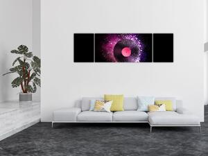 Obraz - Płyta winylowa w kolorze różowo-fioletowym (170x50 cm)