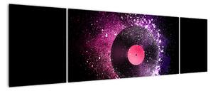 Obraz - Płyta winylowa w kolorze różowo-fioletowym (170x50 cm)