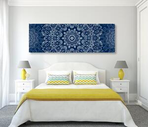 Obraz niebieska Mandala z abstrakcyjnym wzorem