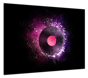 Obraz - Płyta winylowa w kolorze różowo-fioletowym (70x50 cm)