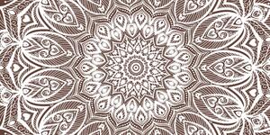Obraz Mandala harmonii na brązowym tle