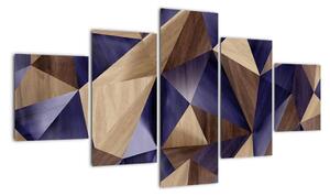 Obraz - 3D drewniane trójkąty (125x70 cm)