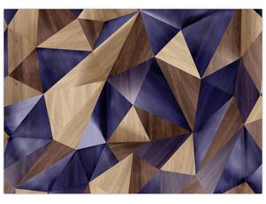 Obraz - 3D drewniane trójkąty (70x50 cm)