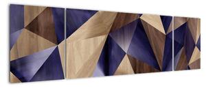 Obraz - 3D drewniane trójkąty (170x50 cm)