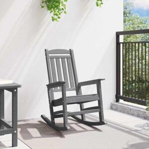 Ogrodowe krzesło bujańce jasnoszary 92 x 70 x 108cm hdpe