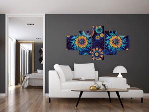 Obraz - kwiaty 3D (125x70 cm)