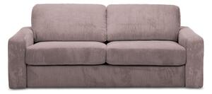 Szaroróżowa sztruksowa rozkładana sofa 195 cm Nona – Makamii