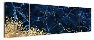Obraz - Ciemnoniebieski marmur (170x50 cm)