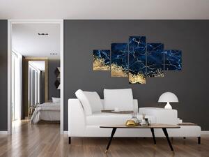 Obraz - Ciemnoniebieski marmur (125x70 cm)