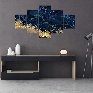 Obraz - Ciemnoniebieski marmur (125x70 cm)