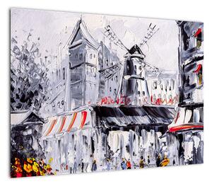 Obraz - Ulica w Paryżu, obraz olejny (70x50 cm)