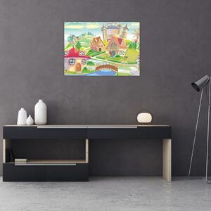 Obraz - Kolorowe miasteczko (70x50 cm)