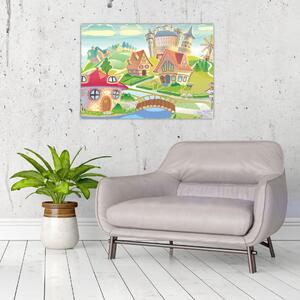 Obraz - Kolorowe miasteczko (70x50 cm)